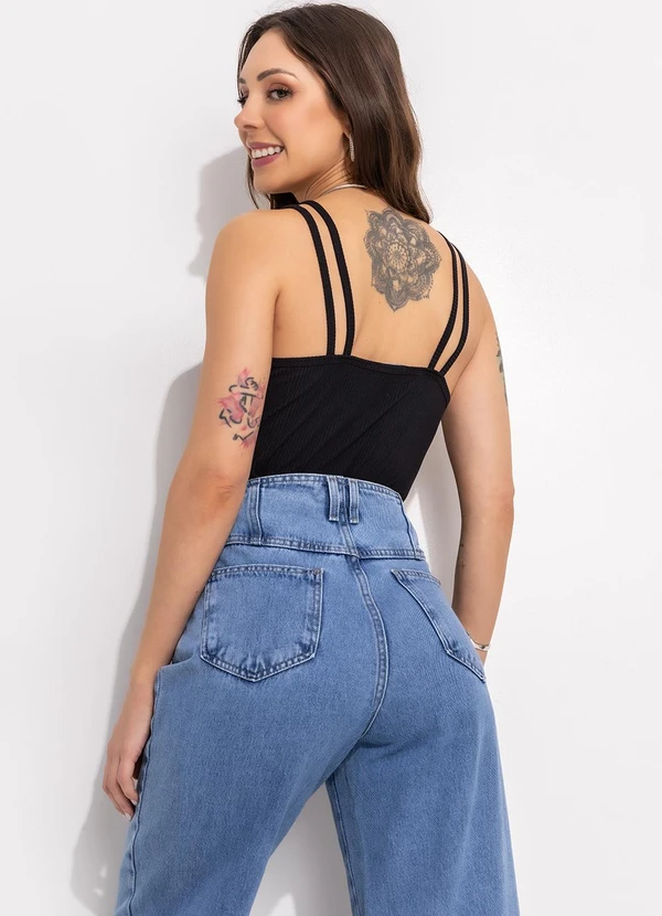 Bimini - Blusa Preto em Ribana Modal 4