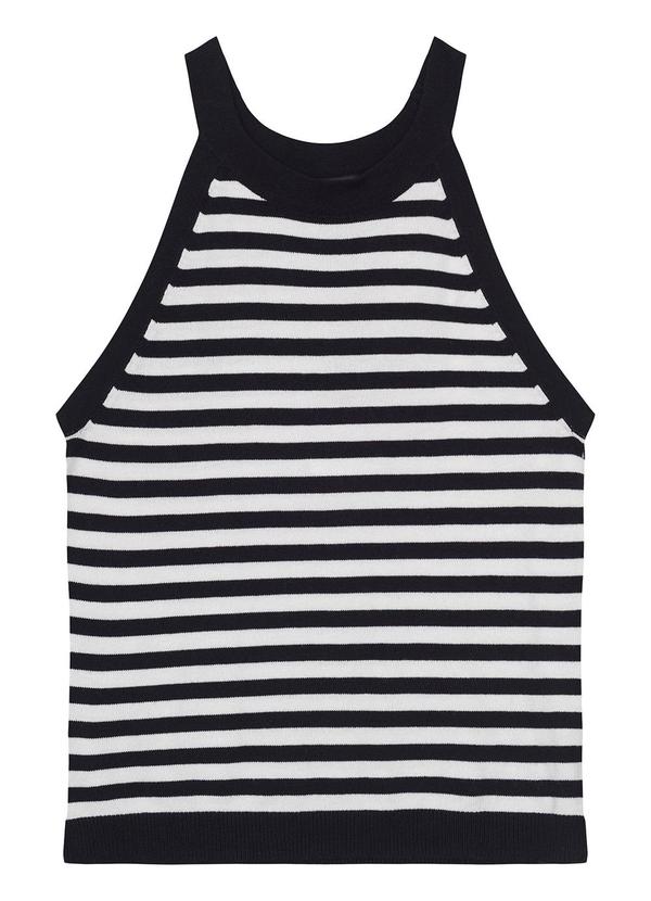 Malwee - Blusa Preto Listrada em Tricot 4
