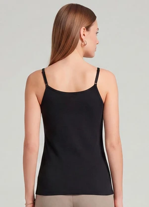Rovitex - Blusa Regata em Poliamida com Bojo Preto - ROVITEX