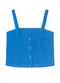 Essendi - Blusa Regata Feminina em Alfaiataria Natural - variação: Azul