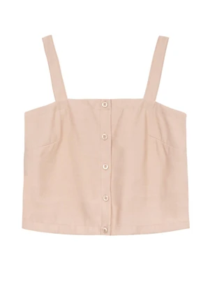 Essendi - Blusa Regata Feminina em Alfaiataria Natural - ESSENDI