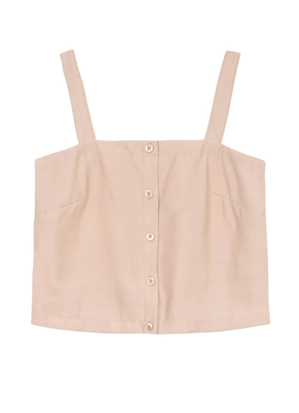 Essendi - Blusa Regata Feminina em Alfaiataria Natural