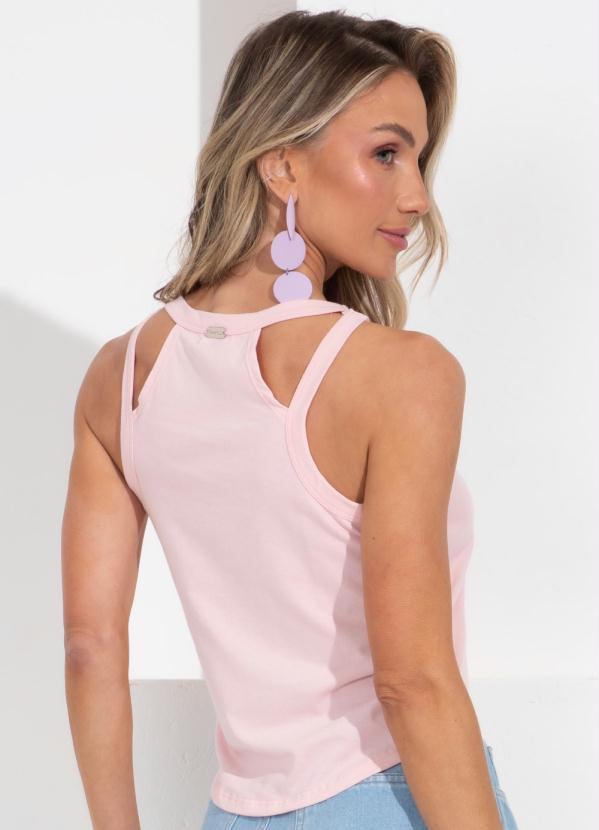 Outlet - Blusa Rosa Candy com Alças Duplas 2