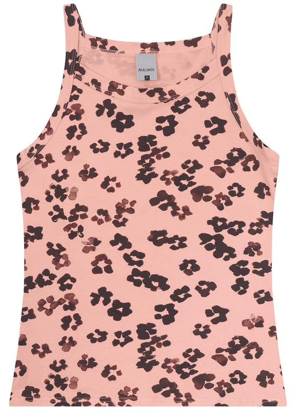Malwee - Blusa Rosa Claro Feminina Floral em Cotton