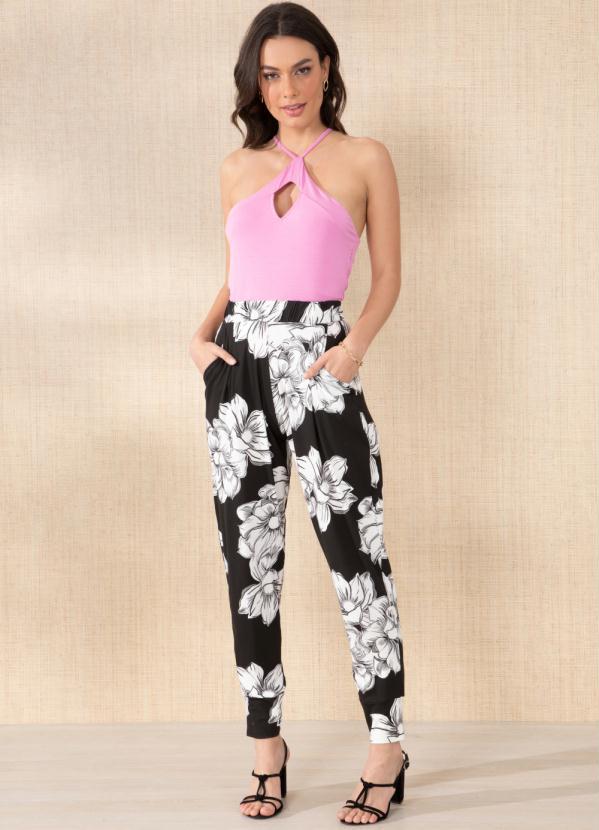 Queima Estoque - Blusa Rosa Recorte Vazado no Busto 5