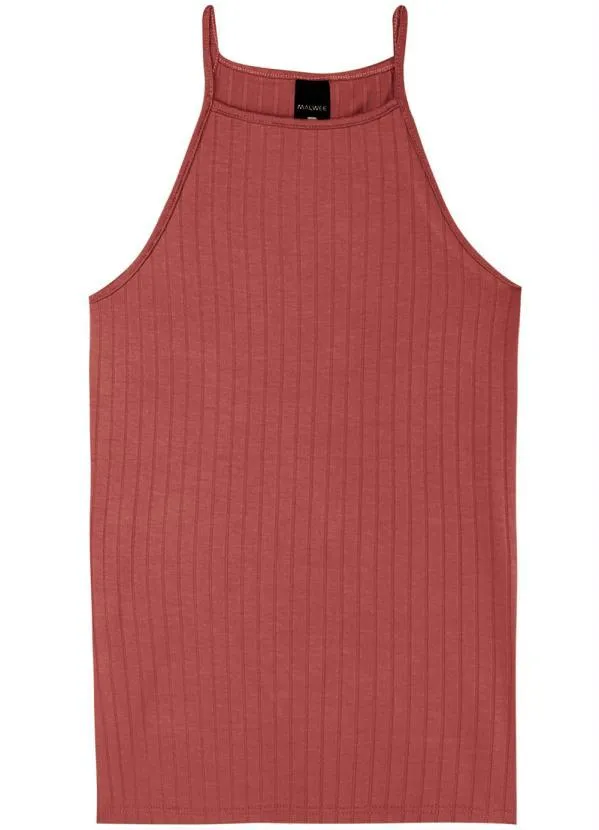 Malwee - Blusa Rosê Cavada Canelada