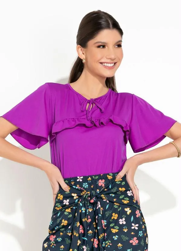 Rosalie - Blusa Roxo Babado 1