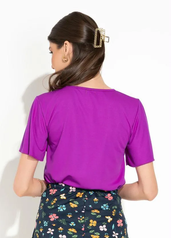Rosalie - Blusa Roxo Babado 2