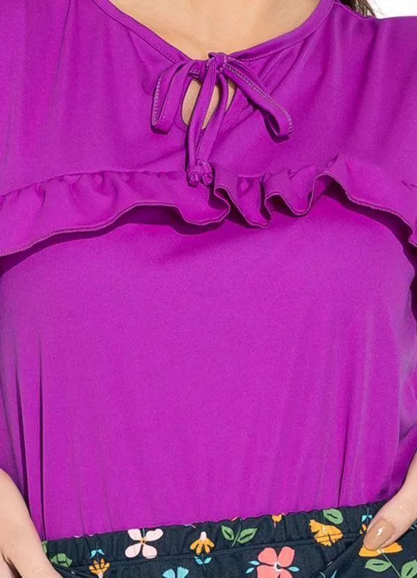 Rosalie - Blusa Roxo Babado 3
