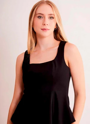 Sofie - Blusa sem Manga After Dusk em Plano Alfaiataria P - SOFIE