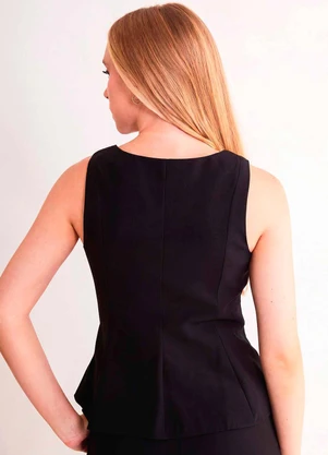 Sofie - Blusa sem Manga After Dusk em Plano Alfaiataria P - SOFIE