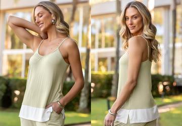 Blusa Verde Claro em Malha de Viscose
