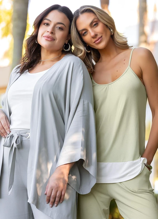 Quintess - Blusa Verde Claro em Malha de Viscose 15