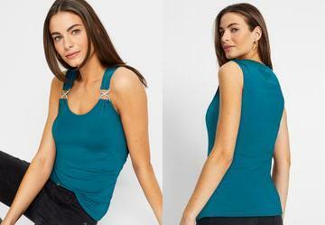 Blusa Verde em Malha de Viscose