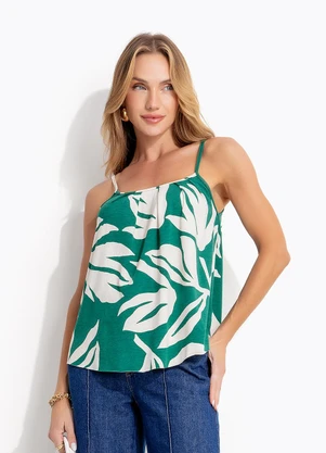 Quintess - Blusa Verde em Malha de Viscose - QUINTESS