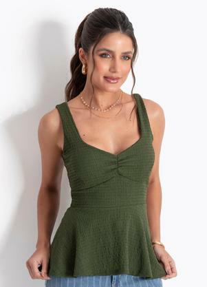 Blusa (Verde) em Malha Texturizada