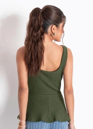 Quintess - Blusa Verde em Malha Texturizada - QUINTESS