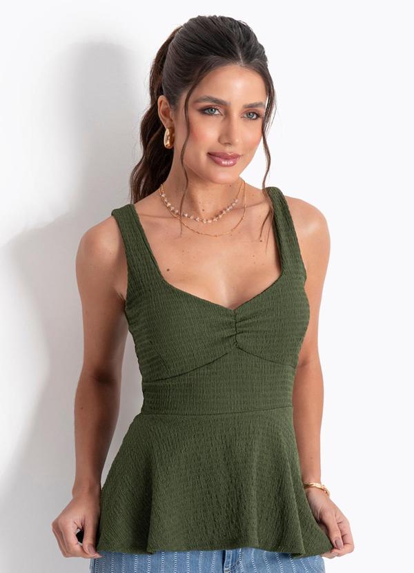 Blusa (Verde) em Malha Texturizada