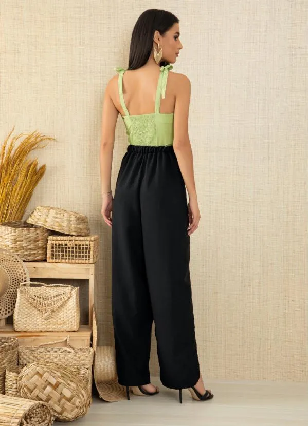 Quintess - Blusa Verde Lima com Alças para Amarrar 2