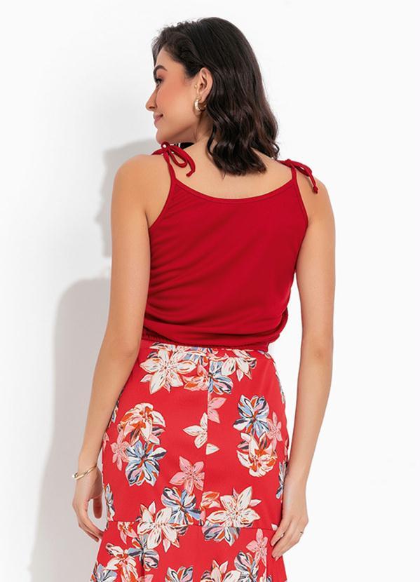 Outlet - Blusa Vermelha de Alças 2