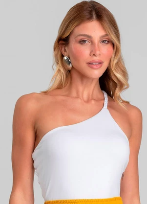 Dianna - Body Feminino Alça Trançada Branco - DIANNA
