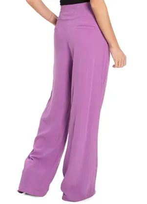 Endless - Calça Linho Feminina Roxo - ENDLESS