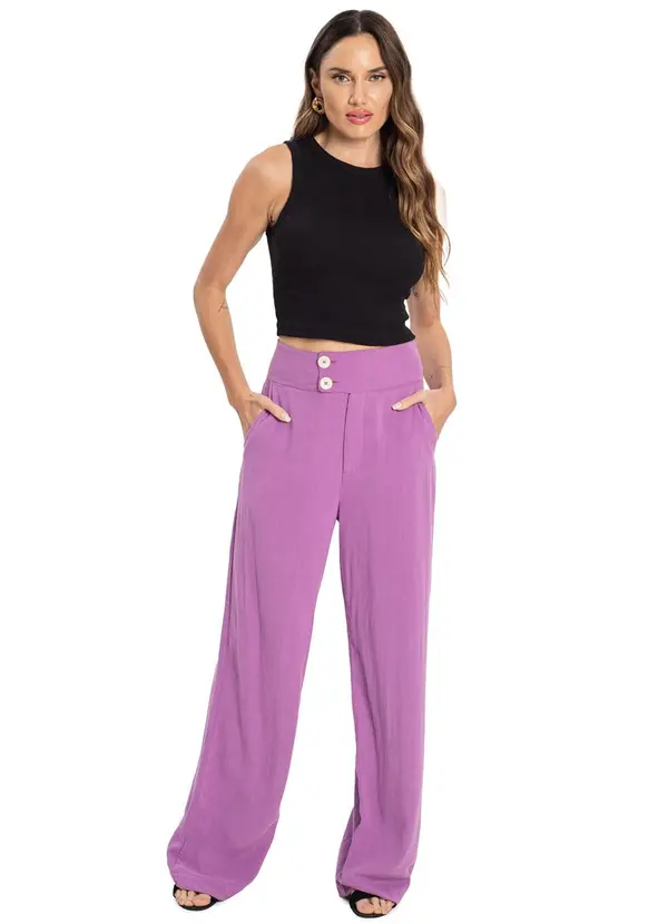 Endless - Calça Linho Feminina Roxo 3