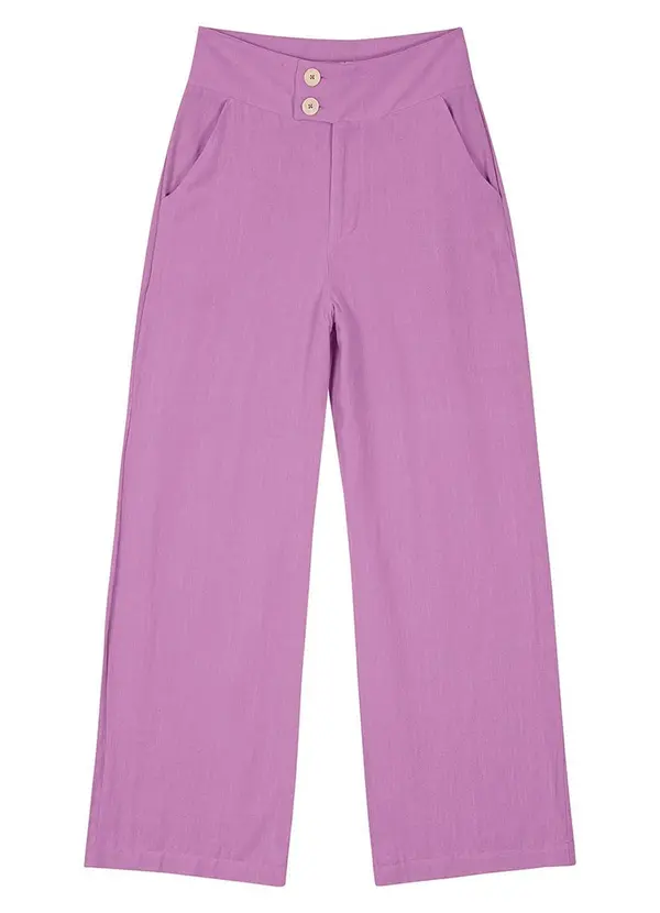 Endless - Calça Linho Feminina Roxo 4