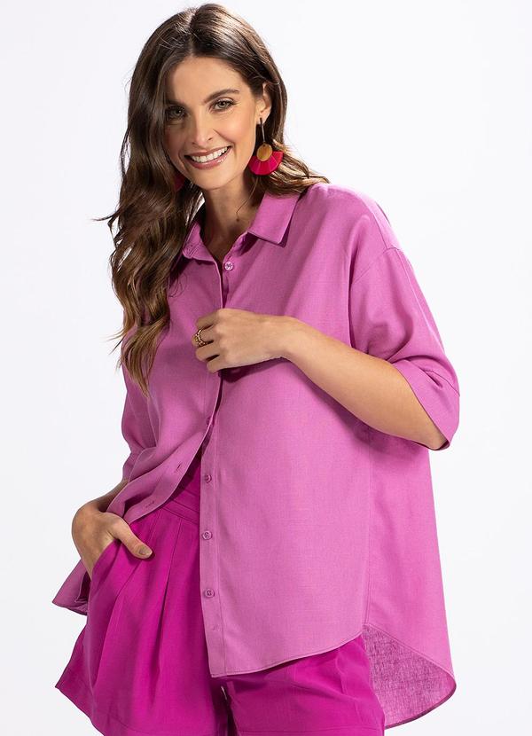 Hering - Camisa em ViscolinhoRosa