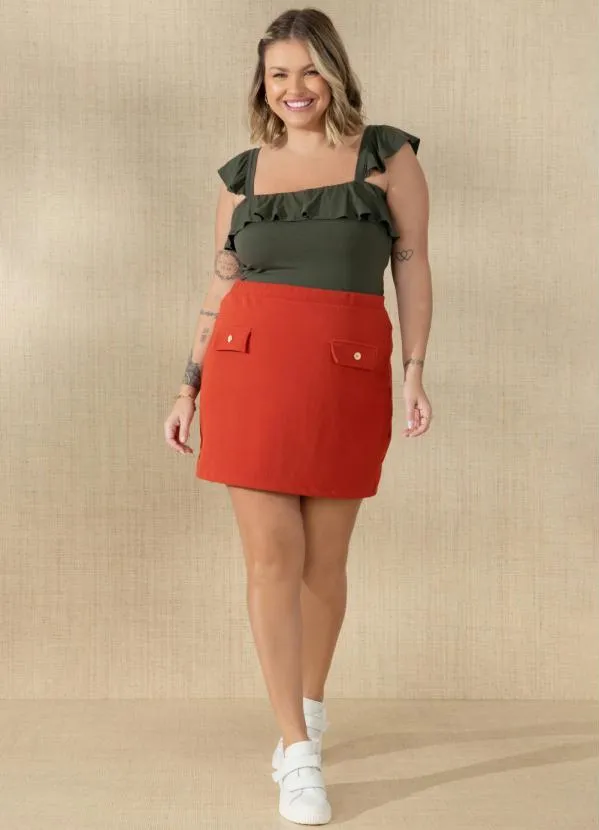 Quintess - Cropped Verde com Babados 3