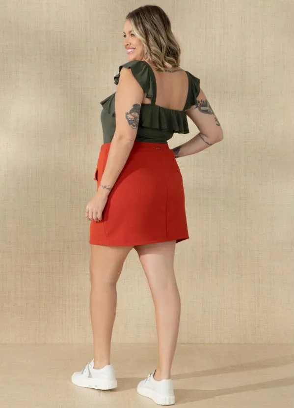 Quintess - Cropped Verde com Babados 2