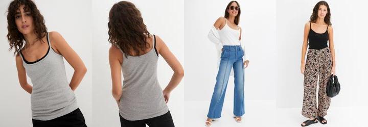 Kit 3 Blusas Preto/Mescla/Branco em Malha Cotton