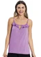 Rovitex - Blusa de Alça Feminina com Babado Roxo - variação: Roxo