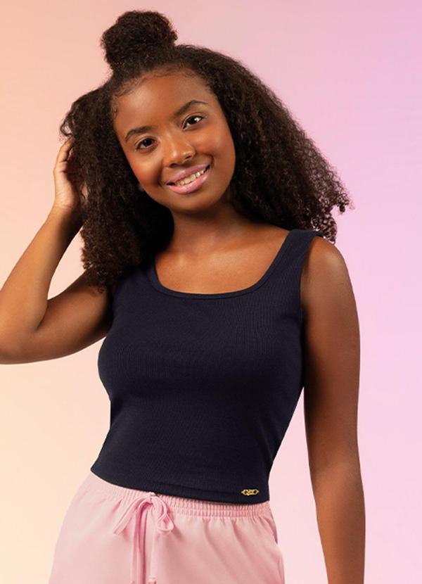 Bjoe - Regata Canelada de Alças Básica Preto