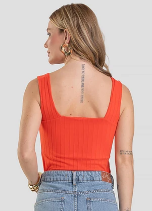 Infinita Cor - Regata Canelada Feminina Vermelho - INFINITA COR