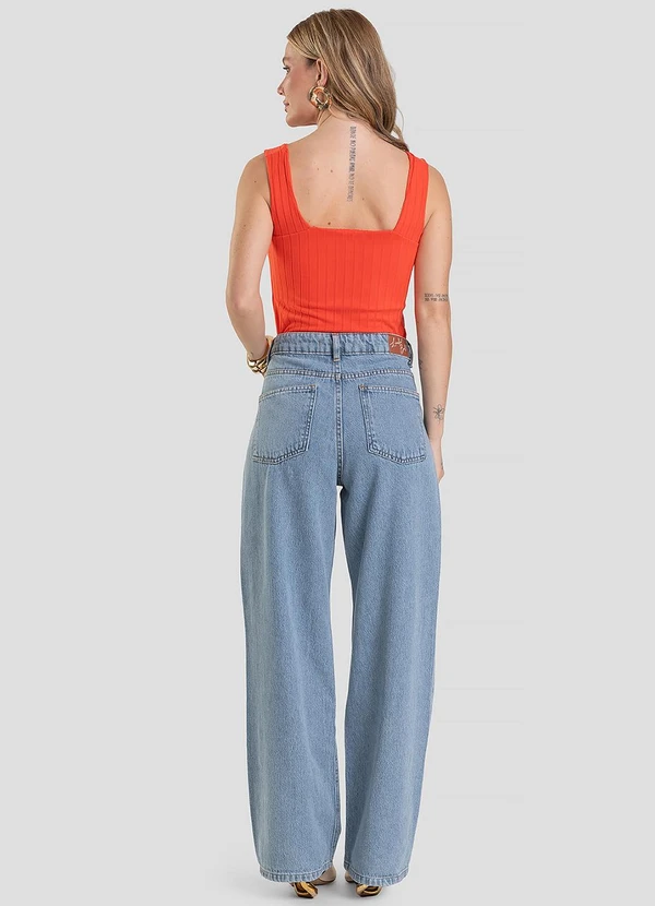 Infinita Cor - Regata Canelada Feminina Vermelho 4