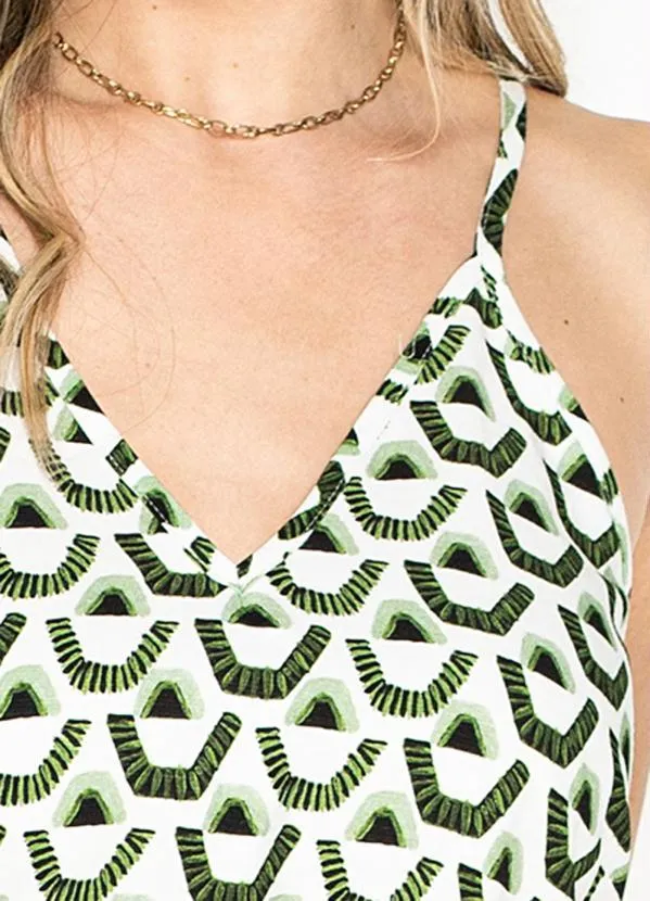 Forum - Regata de Linho Estampada Branco 6