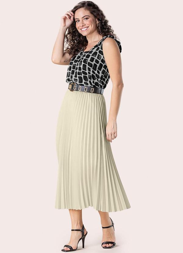 Marialícia - Regata Feminina Ampla Quadriculada Marialícia Pre 2