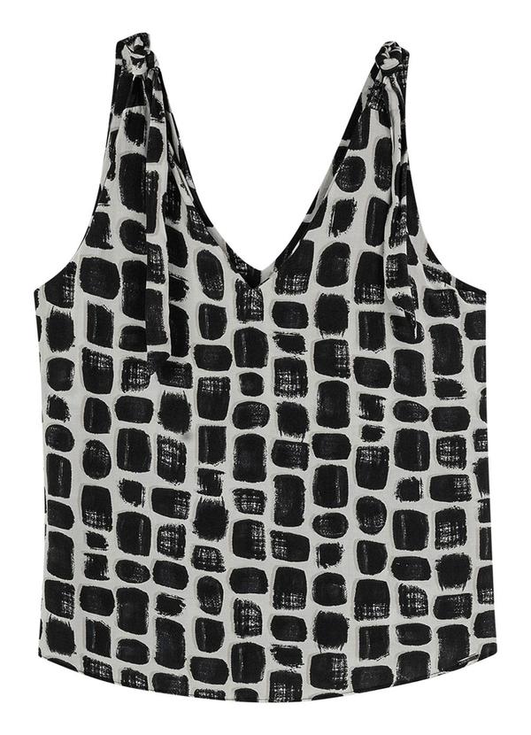 Marialícia - Regata Feminina Ampla Quadriculada Marialícia Pre 3