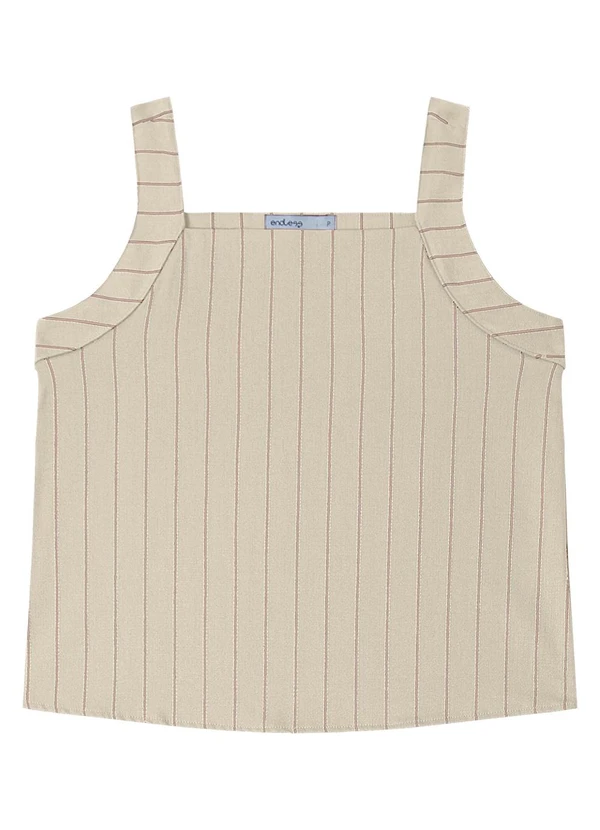 Endless - Regata Feminina Decote Quadrado Bege 1