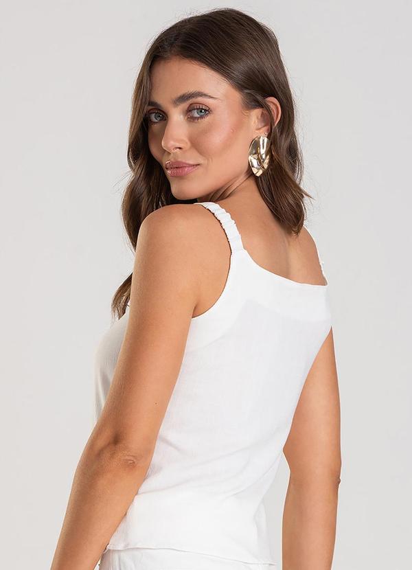 Dianna - Regata Feminina em Tecido de Viscose Bege 2