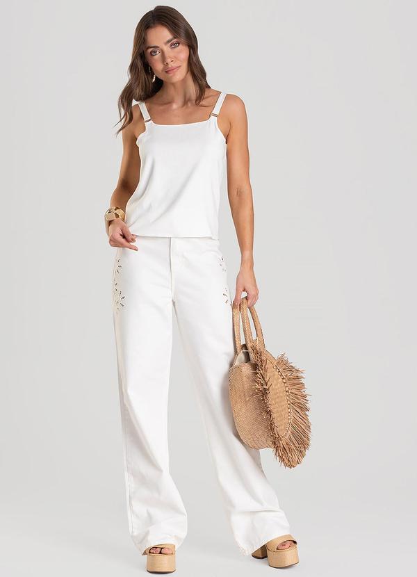 Dianna - Regata Feminina em Tecido de Viscose Bege 3