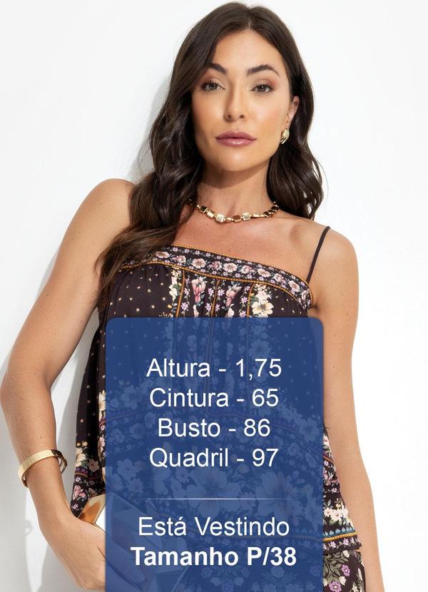 Farm - Regata Flori em Viscose Marrom 5