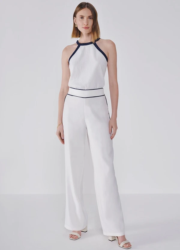 Principessa - Regata Off White com Filete na Gola Tabita 3