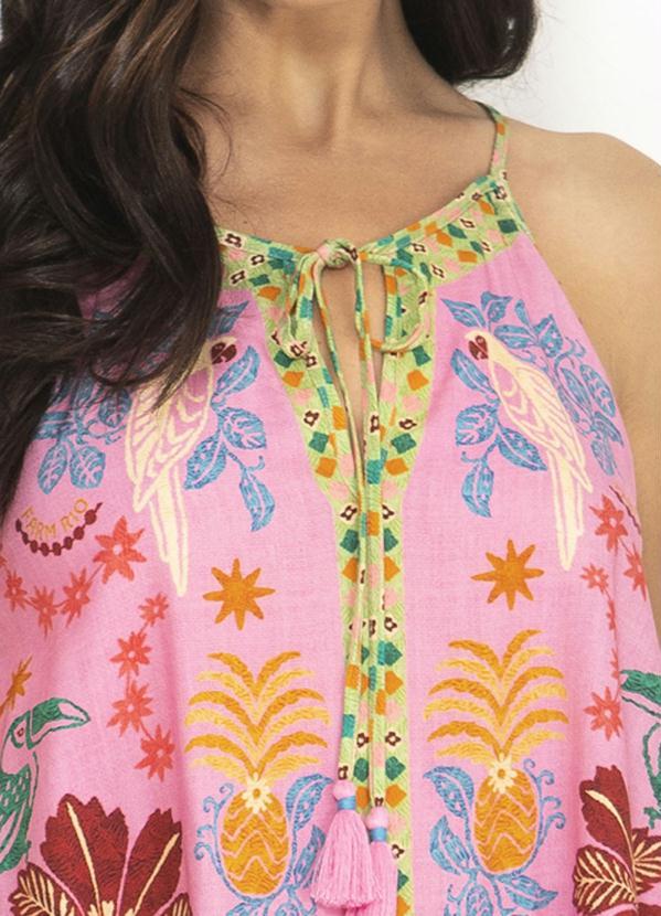 Farm - Regata Viscose Pé de Abacaxi Rosa 6