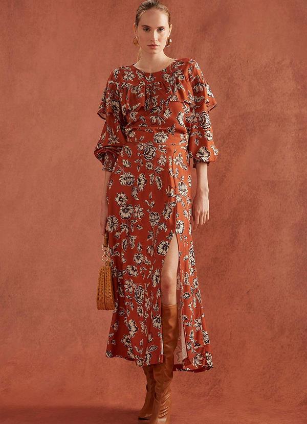 Linzzi - Saia Longa em Viscose Estampada Estampado