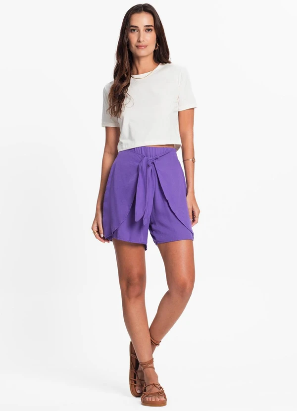 Endless - Shorts Viscose Feminino Roxo 3