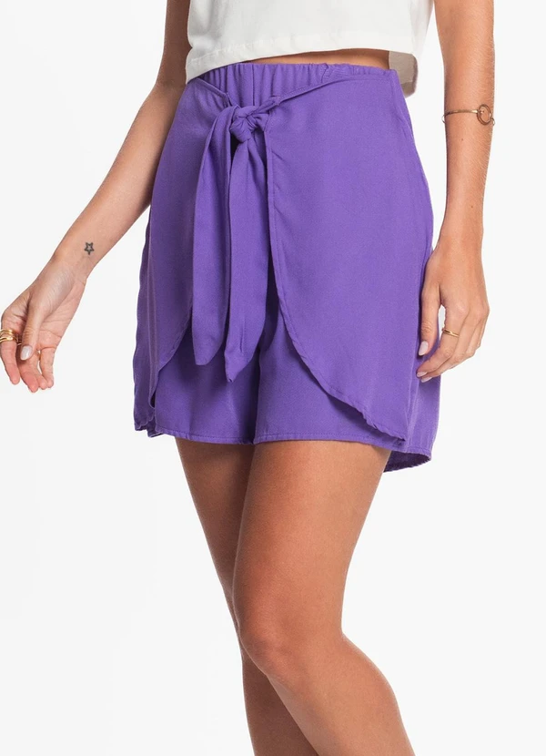Endless - Shorts Viscose Feminino Roxo 4
