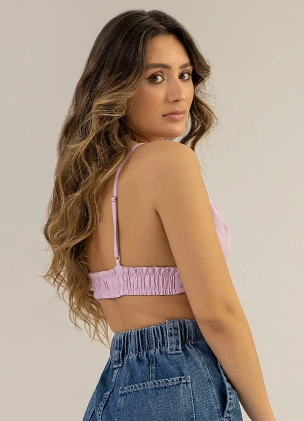 The Philippines - Top Adulto em Linho Roxo 2