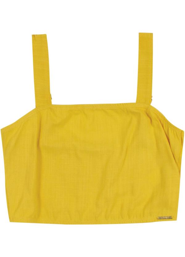 Cativa - Top Cropped em Tecido Marrom